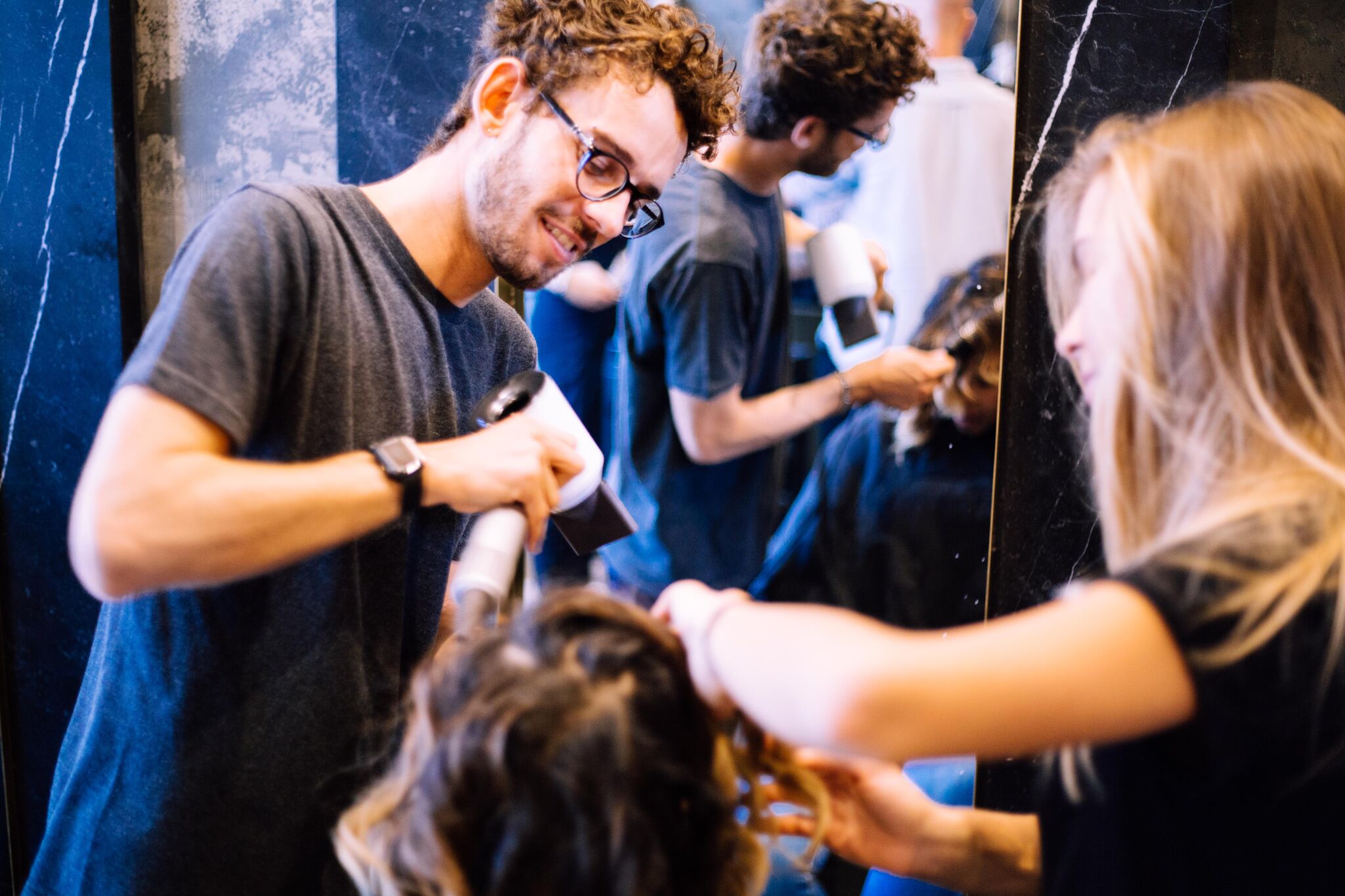 GA Salons team working together in a professional environment