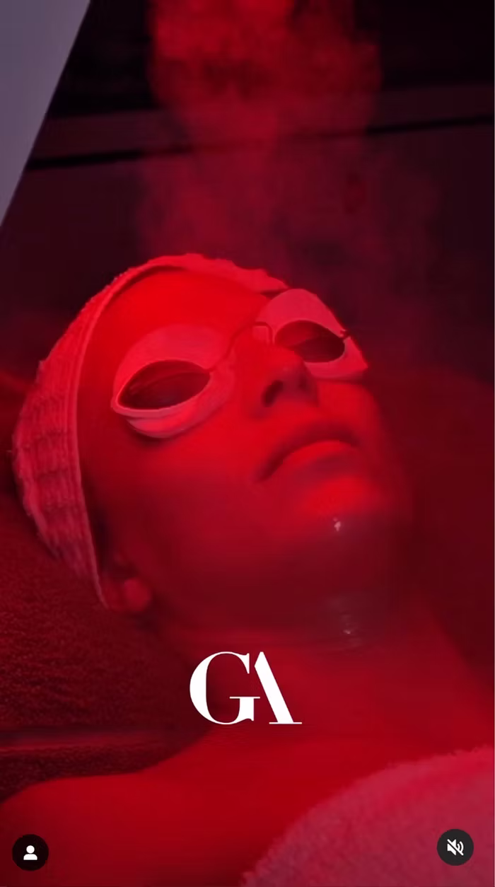 LED light therapy facial treatment at GA Salons