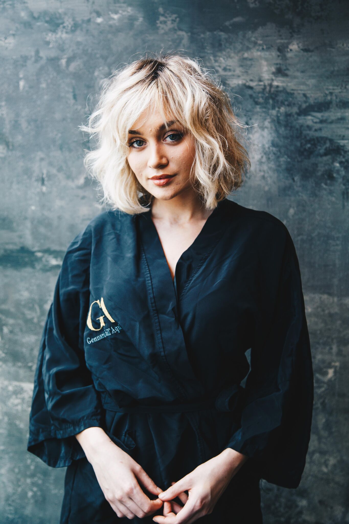 GA Salons professional blowdry service showing beautiful styled hair results