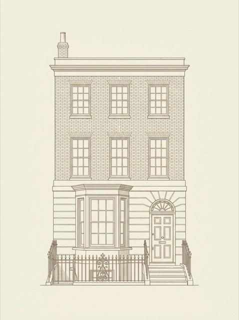 Chelsea — engraved portrait of the house