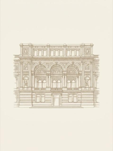 South Kensington — engraved portrait of the house
