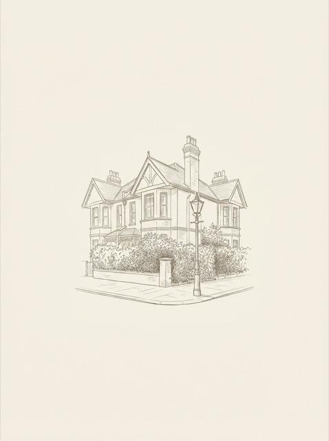 Wimbledon — engraved portrait of the house
